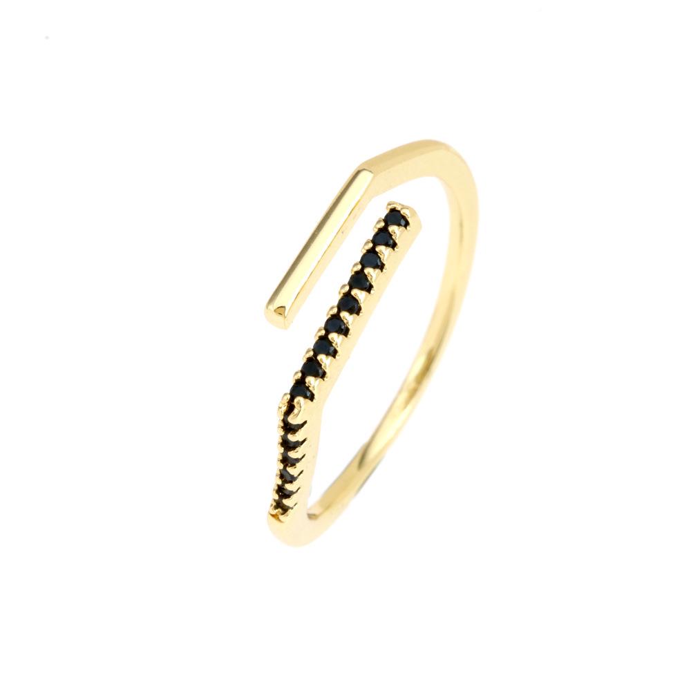 2024 Women's Minimalist Geometric Zircon Ring - Gold-Plated Luxury Design