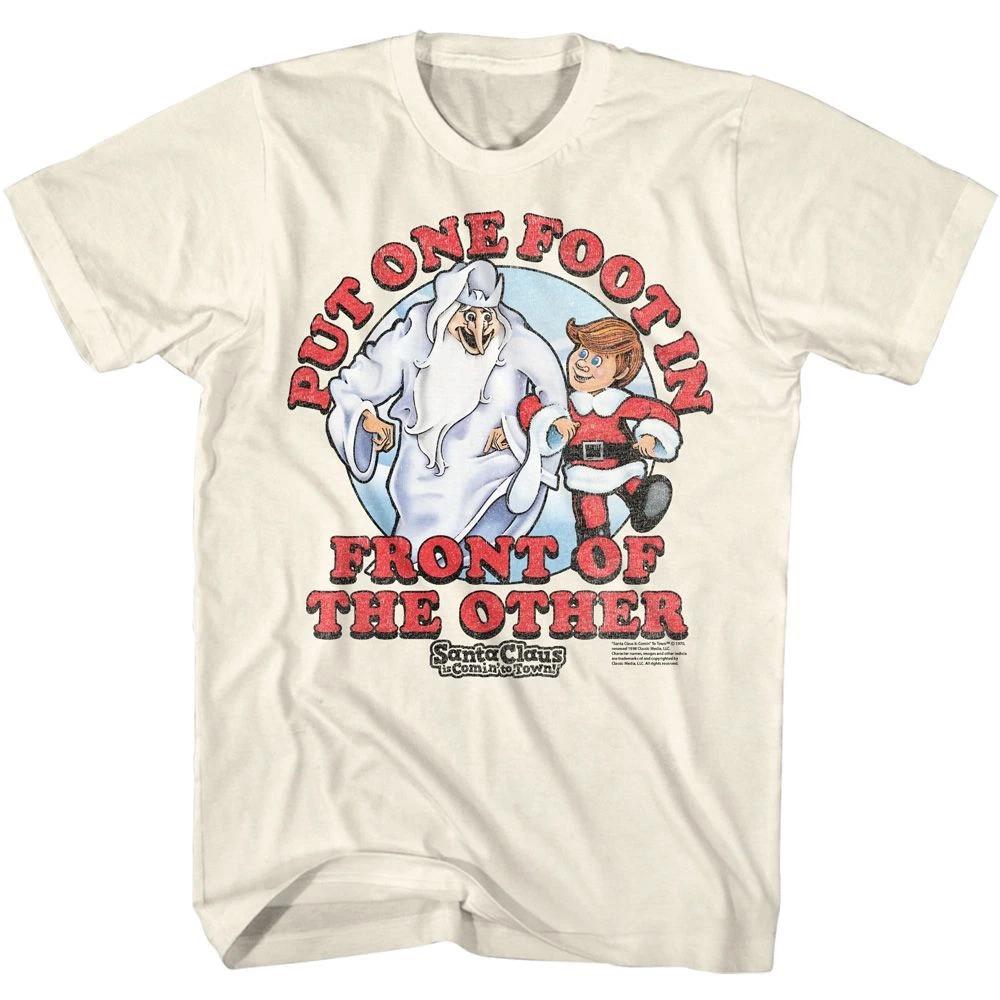 Santa Claus Is Coming To Town One Foot In Front TV Shirt 140