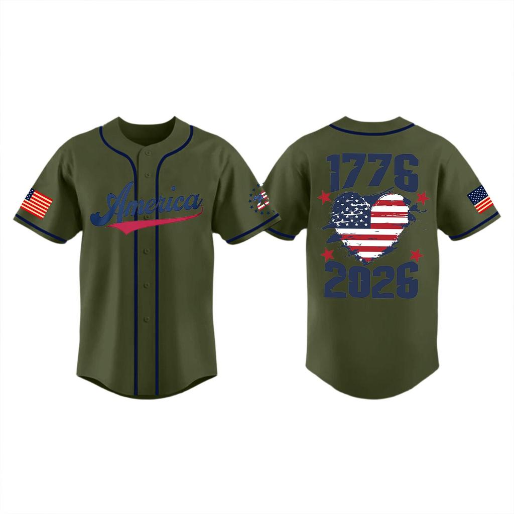 Children's Casual Print Short-sleeved Baseball Jerseys Children's Sportswear Top