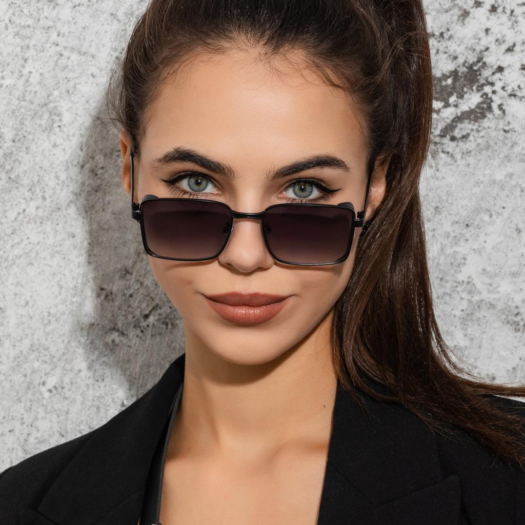 Rectangle Sunglasses Women  Luxury Brand Designer Quality Vintage Sun Glasses Fashion Retro Square Shades For Women