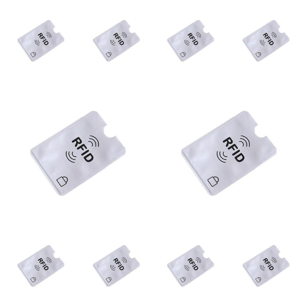 10pcs Reader Lock NFC Blocking Case Aluminium Foil ID Card Box Anti RFID Card Holder  Female/Male