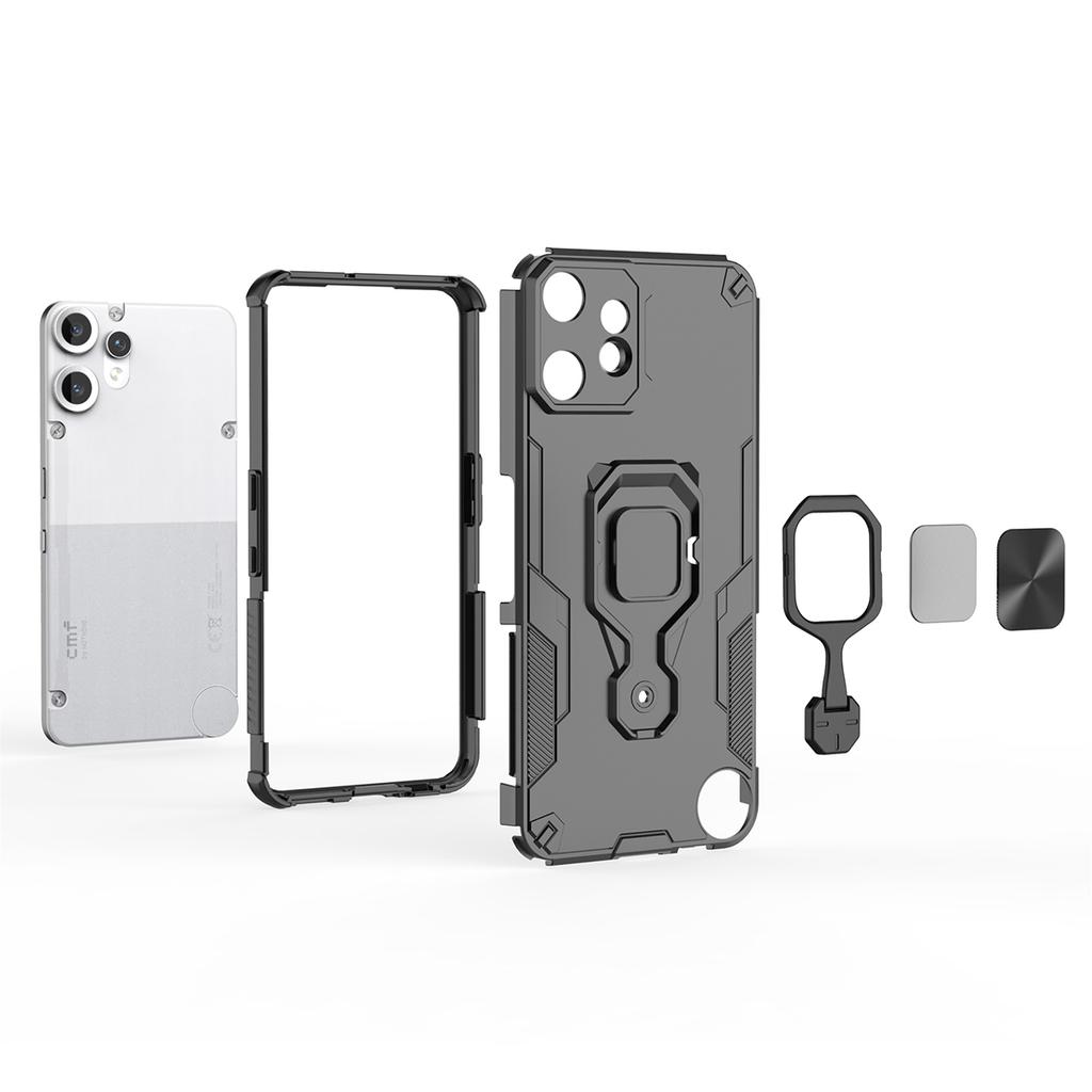 For Nothing CMF Phone 2 Pro Case Rotatable Ring Kickstand PC+TPU Shockproof Phone Cover