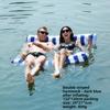 Summer Swim Foldable Striped Inflatable Lounge Hammock Stripe Swimming Pool Parties and Floating Mat Pool Toys Pool Inflatable