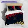 Juventus FC Pattern Printed 3PCS Bedding Set Soft Skin-Friendly Washable Duvet Cover & Pillowcases Set All Season Bedroom