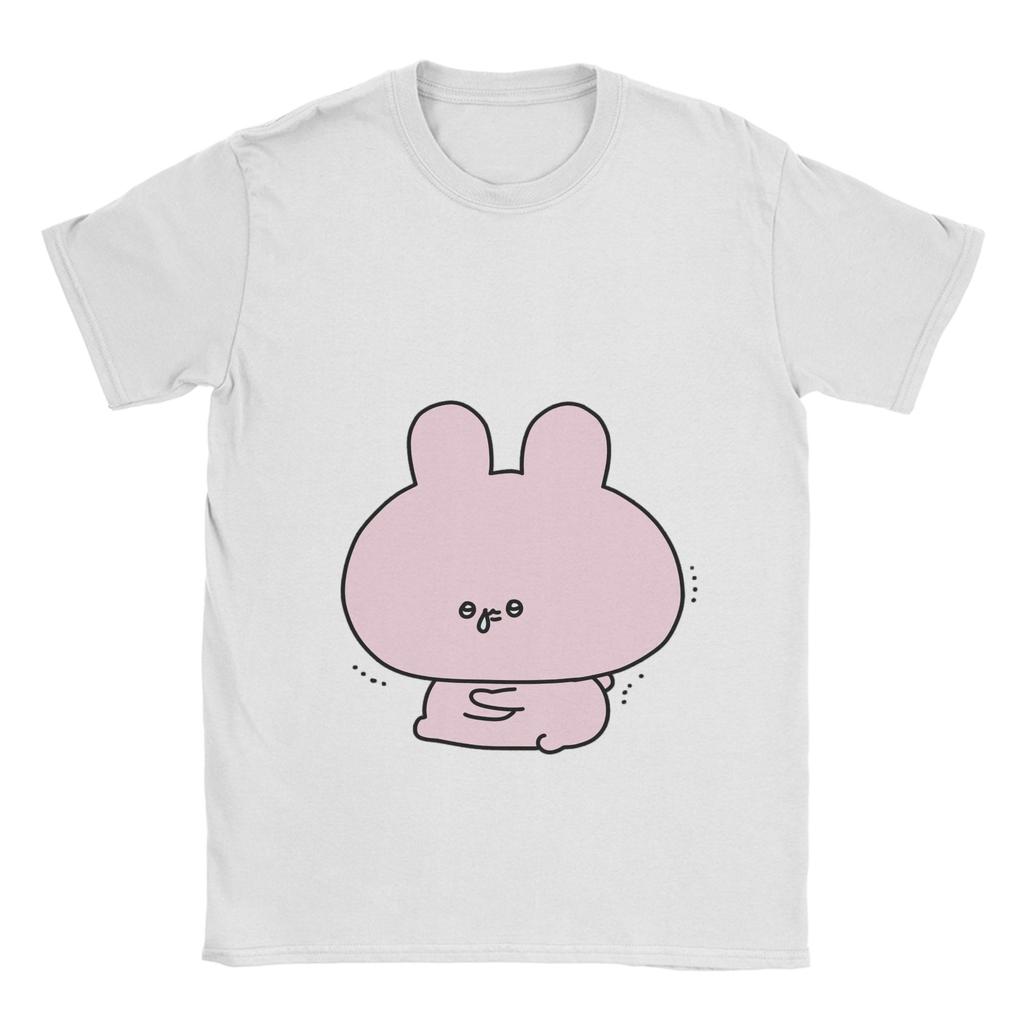 Unisex T Shirt Asamimichaan Cute Asamimi Pink Chilling With Blue T Shirts Popular Summer Tee Shirt Cotton Tops Plus Size 6xl