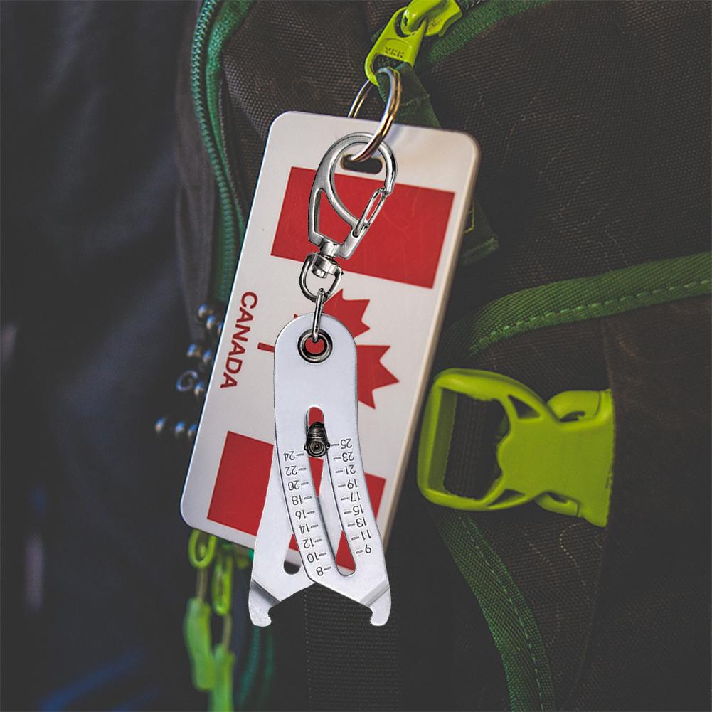 Portable Precise Thread Size Checker Keychain Inch Metric Thread Size Verification Tool Nuts and Screws Thread Checker