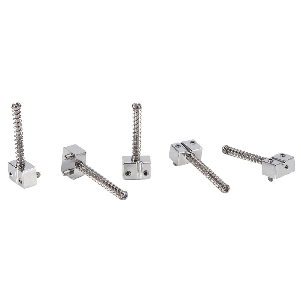 5PCS Metal Bass Bridge Saddles Silver/Golden Electric Bass Bridge Saddles Bass Electric Guitar Kits