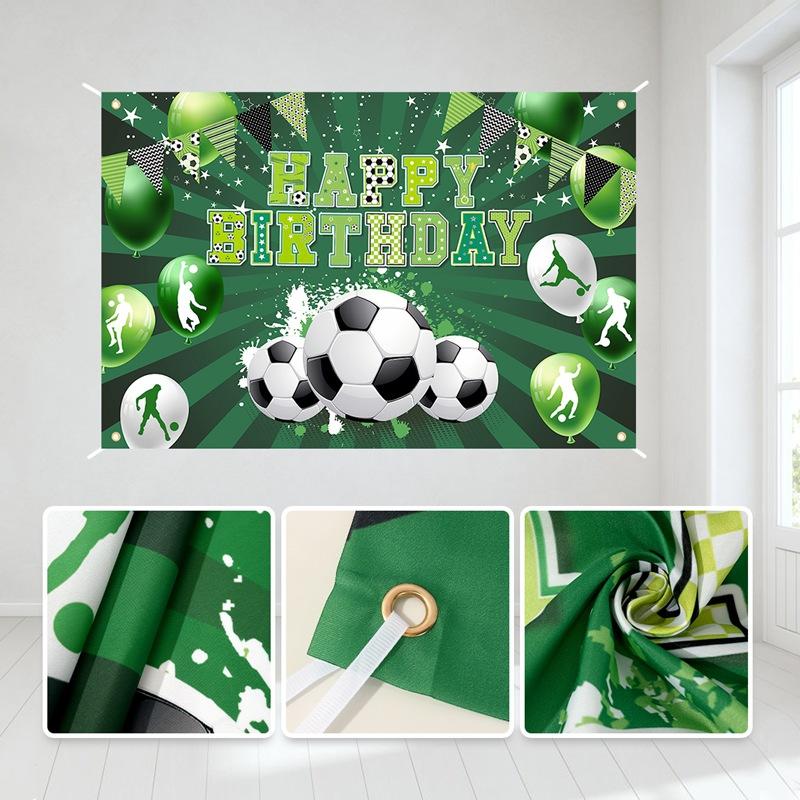 Fußball Geburtstagsparty Hintergrund Fußball Thema Geburtstagsparty Dekorationen Fotokabinen Requisiten für Jungen Kinder