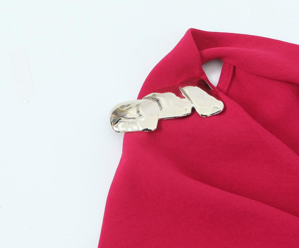 Spring 2025 Women's European & American Gold-Embellished Fashion Top