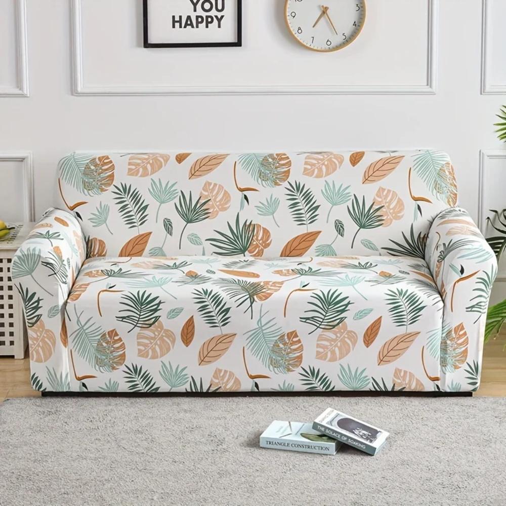 1pc Printed Elastic Sofa Cover Antidirty Spandex Sofa Cover Furniture Protector for Bedroom Office Living Room Home Decor