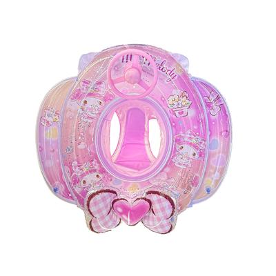 Deniko Baby Float with Handle and Foot Hole, Sanrio Design, Strong Buoyancy, Cute Swimming Ring for Water Play, Pool, Beach, and Bath, Kids Boys and