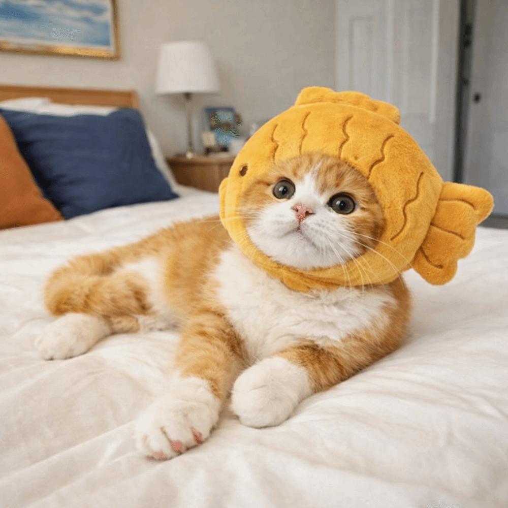 Cute Cat Shark Headgear Fish Shape Pet Cosplay Head Wear Dog Head Costume  Role Playing