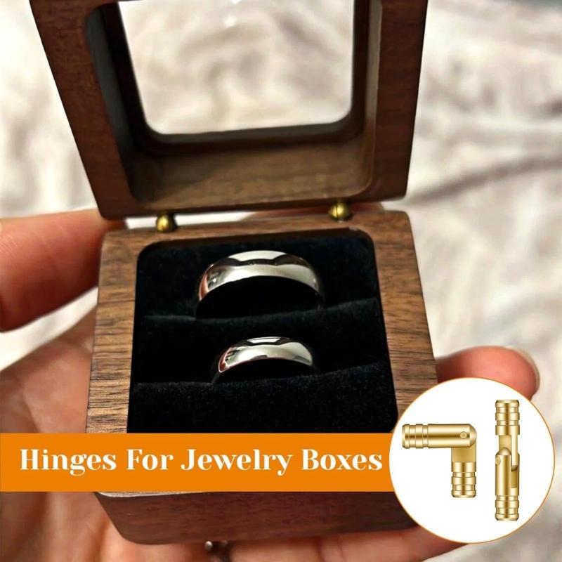 50pcs Small Metal Hinges 4x20mm Craft Hinges set Ideal for Concealed Applications in DIY Crafts & Wooden Box Projects