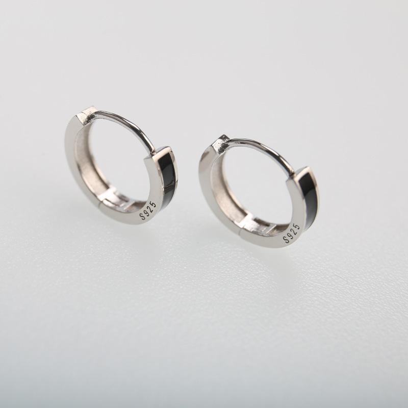 Earrings for Men and Women  Simple Round Black Glue Earrings  Personalized American Unique Earrings and Earrings