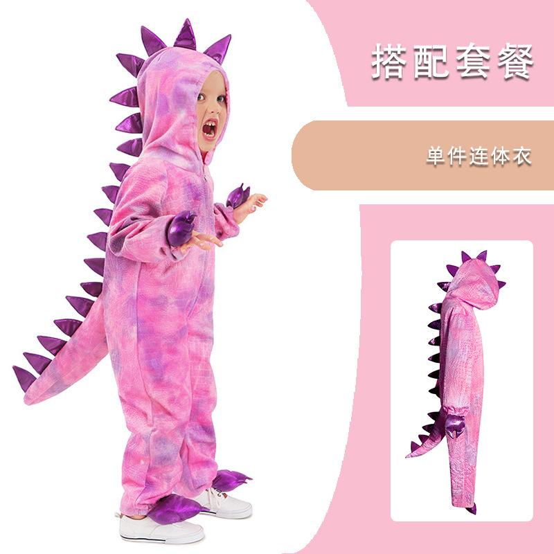 Kinder Dinosaurier Halloween Jurassic T-Rex Tier Rollenspiel Overall für Jungen Mädchen 3-12 Jahre
