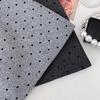 Korean Style Black Wool Plaid Polka Dot Midi Skirt - A-Line Petite Skirt for Women, Autumn and Winter Versatile Wear.