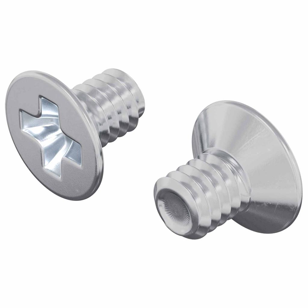 Countersunk Screws 2 Pcs Silver M4 X 6 Mm Steel