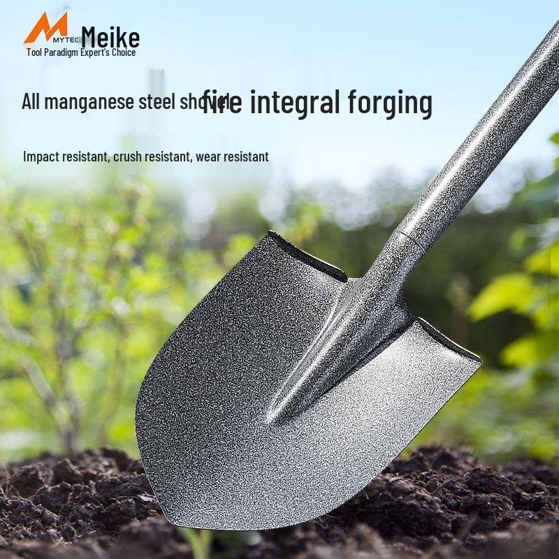 Iron Manganese Steel Shovel - Heavy Duty Outdoor Shovel for Digging, Soil Loosening, and Home Gardening