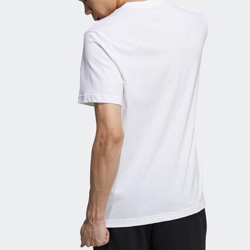 adidas Neo M Ce Logo T1 Logo Printing Sports Round Neck Training Short Sleeve White Men's GP4885