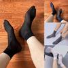 1 Pair Mens Silk Sheer Socks Nylon Dress Sock Daily Casual Stockings Work Business See Through Short Tube Ankle Socks