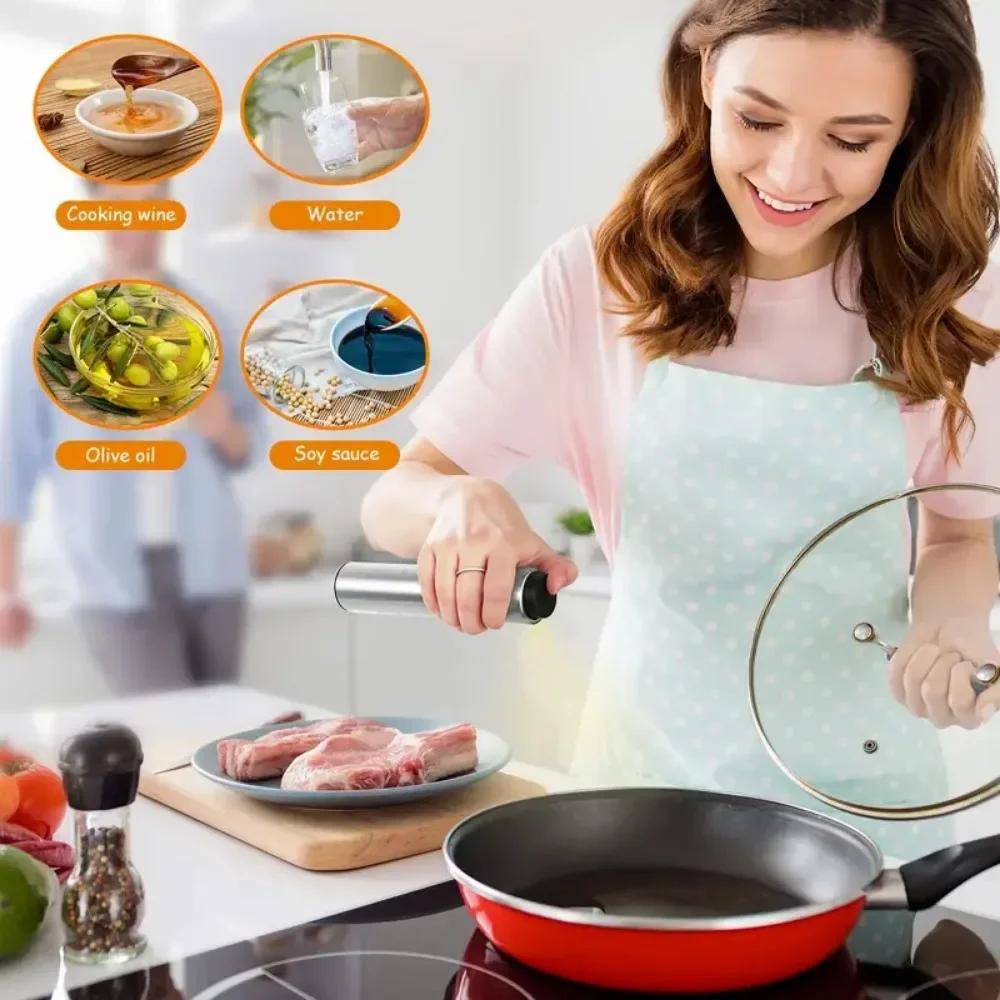 100ml cooking stainless steel leak-proof oil and gas frying pan barbecue pan seasoning bottle with scale barbecue spray bottle