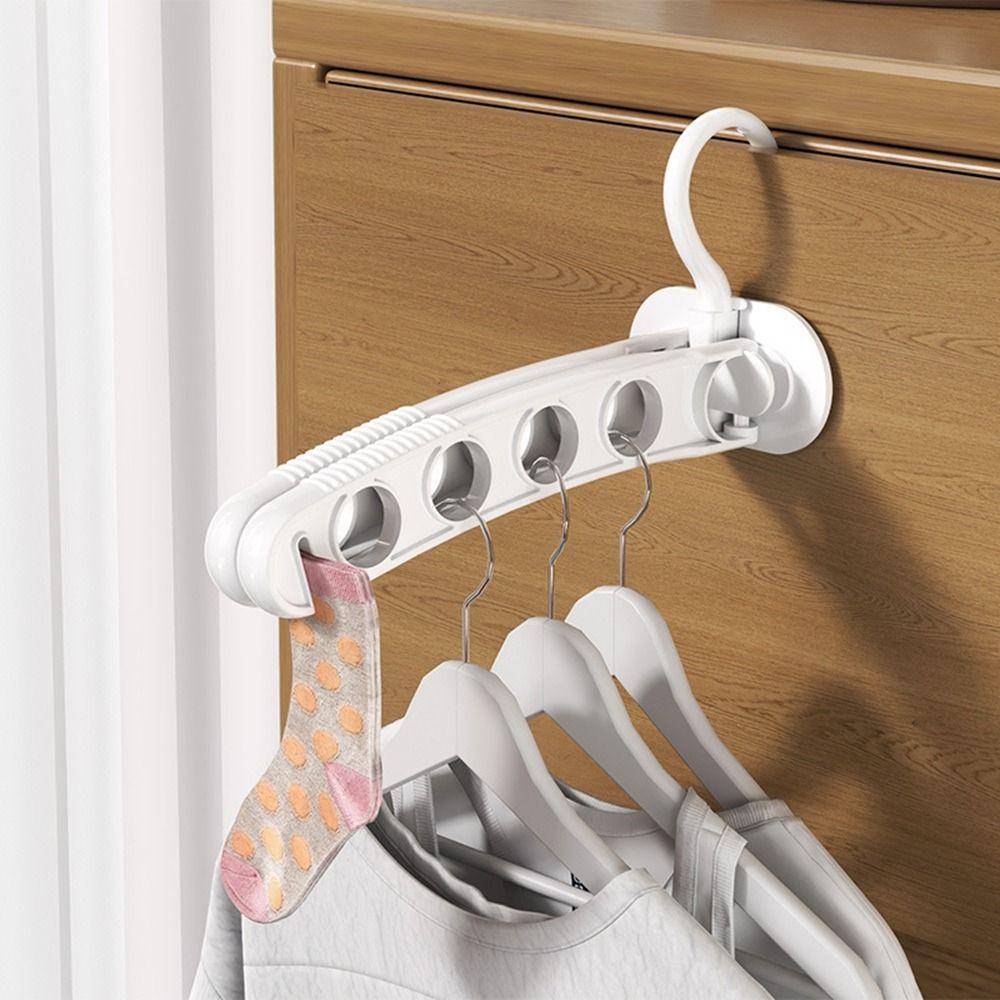 3Pcs Space-Saving 8-hole Travel Hangers Foldable Skirt Hanger Clothes Rack  for Business Trip