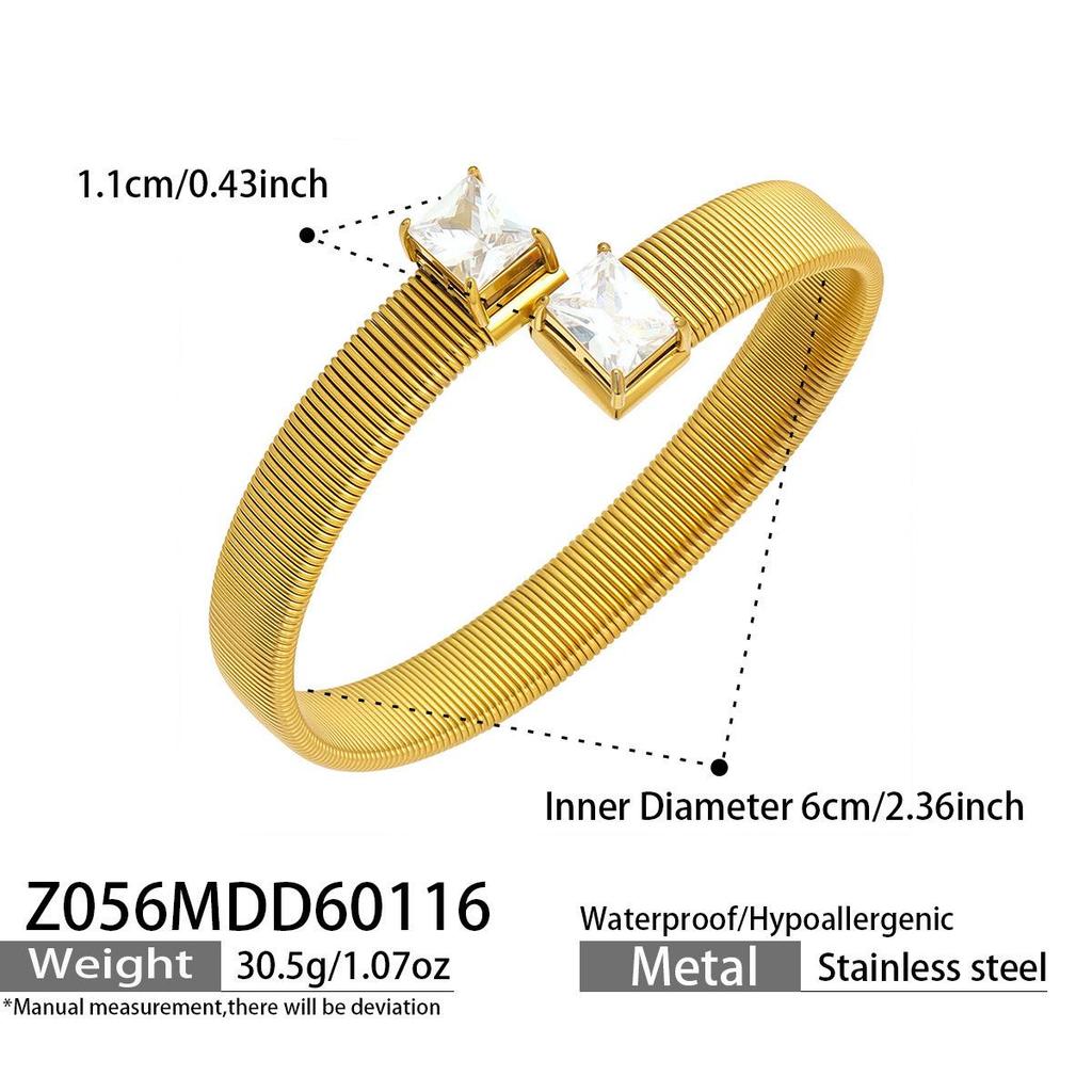 European Luxury Roman Numeral Dial Shell Acrylic Stainless Steel Openable Bracelet