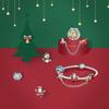 Bamoer 925 Sterling Silver Red Enamel Santa Claus Bead, Cute Snowman Charm Christmas Tree Pendant, Best Christmas Gift for Family