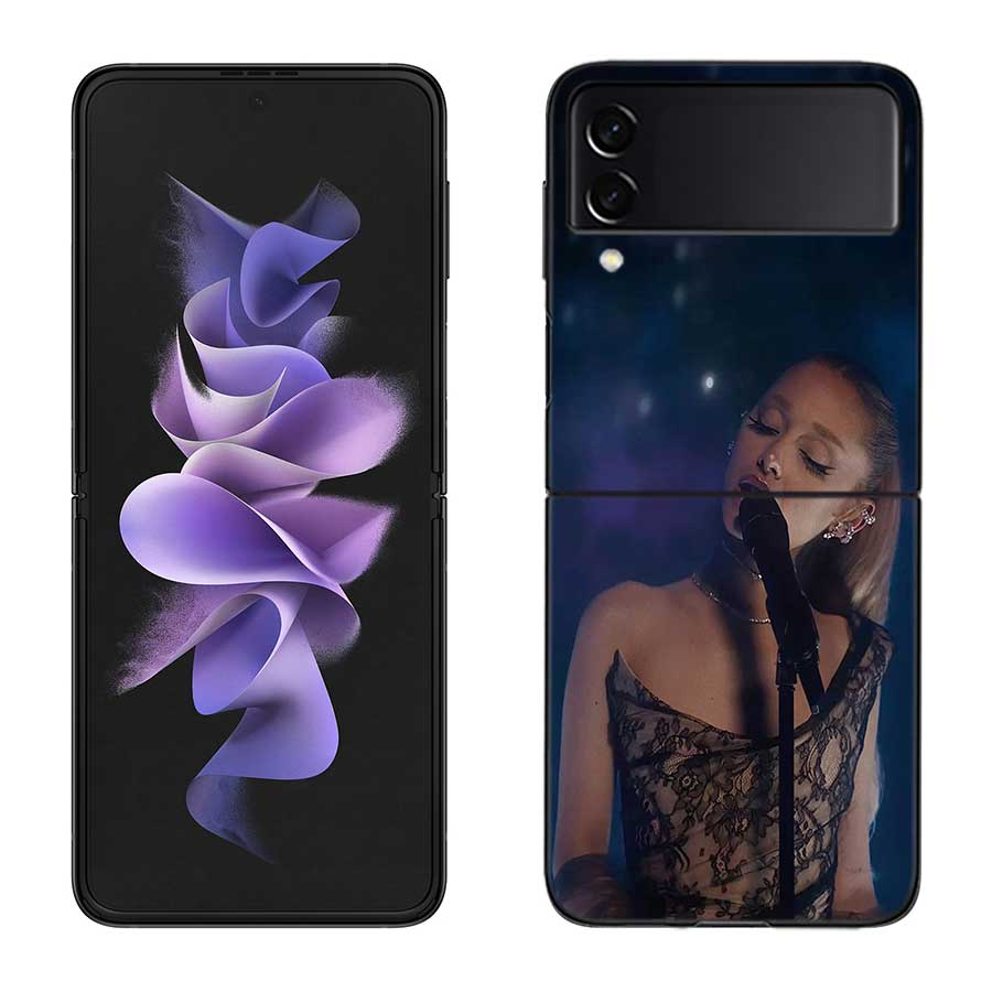 

Чехол Ariana Grande для Samsung Z Flip 6 5G Galaxy Z Flip 5 4 3 5G Черный Жесткий Чехол для Мобильного Телефона Роскошный PC Корпус Coque Samsung Z Flip 4 5G