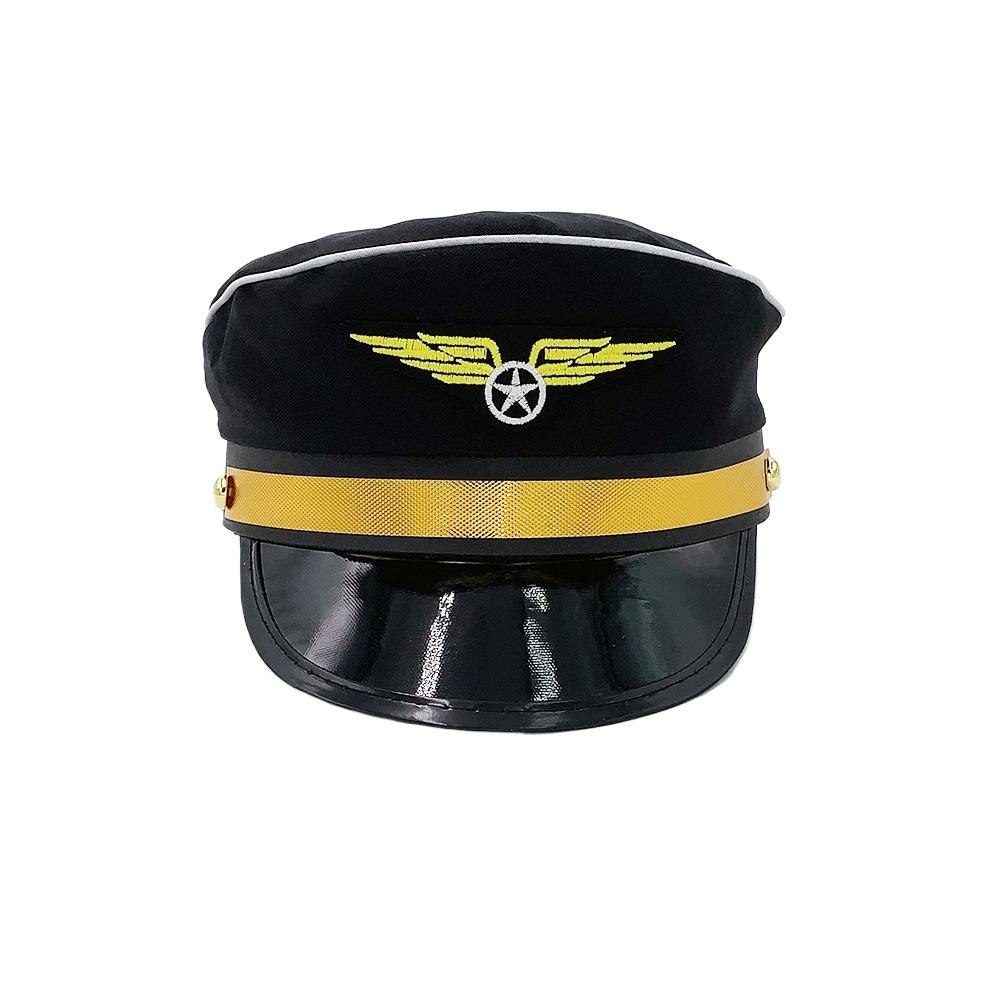 Gyermek állítható pilóta sapka Fesztivál Party Szerepjáték Kapitány sapka Szemüveg Nyakkendő Jelvény Cosplay Kiegészítő Szett Kellékek one size fits all