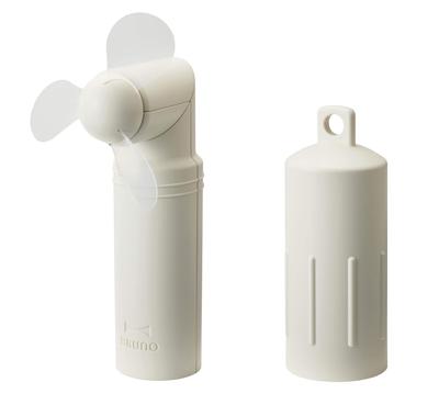 BRUNO Ventilator Handlich Kompakt Stick Leichter Ventilator Stilvoll USB Tragbar Kabellos Klein Tischplatte Handheld Mini Wiederaufladbar Mobil Mini Klein Kompakt Licht Elfenbein