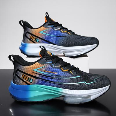Men's Shoes Summer New Youth Professional Shock Absorption Non-slip Running Shoes Men's Ultra-light Breathable Wear-resistant Sports Shoes