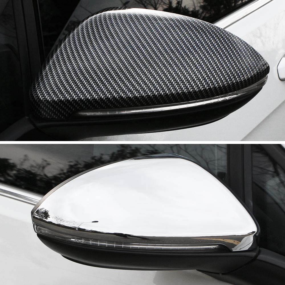 Rearview Mirror Cover Sticker For Volkswagen VW Golf 7 MK7 Mk 7.5 2013-2019 Side Mirror Trim Carbon Fiber Decoration Accessories