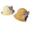 New bow summer straw hat wide brim lady fisherman hat basin hat beach hat sunshade sun hat
