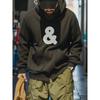 American Retro Heavy-Duty Washed 520g Heavyweight Sweatshirt for Men, Winter Fleece-Lined Thickened Foreign Trade Men's Casual Jacket