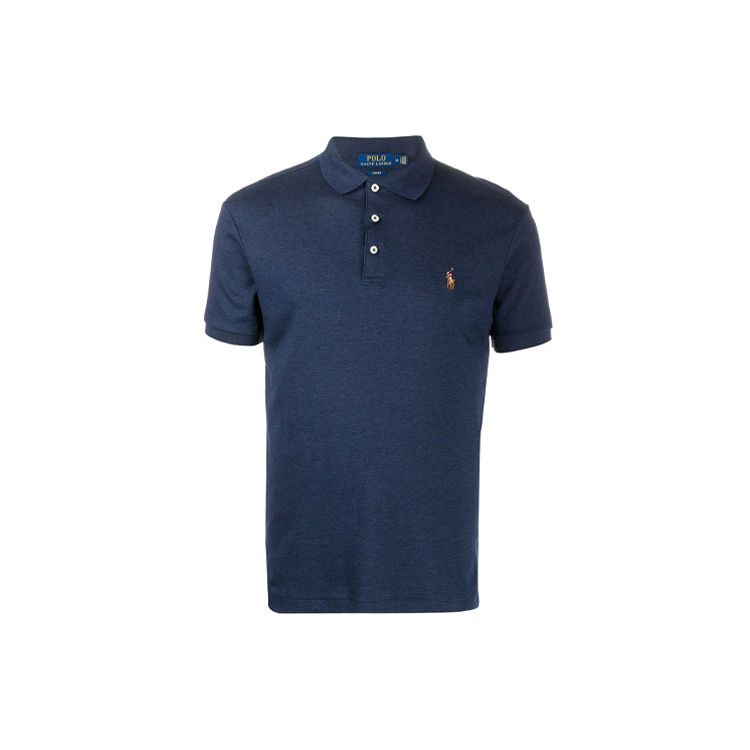 Polo Ralph Lauren Embroidered Logo Short Sleeve Polo Shirt Men Tops Navy-Blue 710652578-075