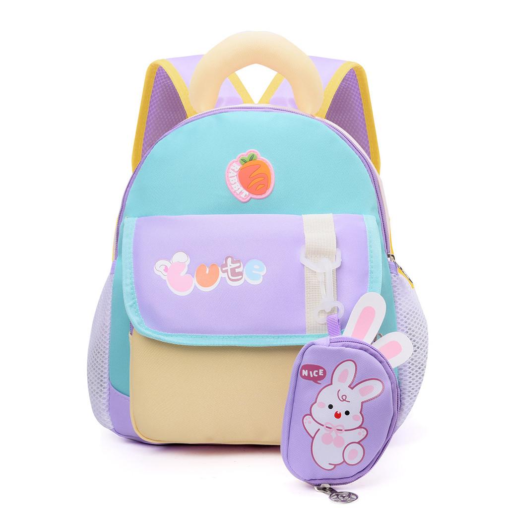 Kids Cartoon Oxford Fabric School Bag With Animal Prints For Toddlers And Preschoolers