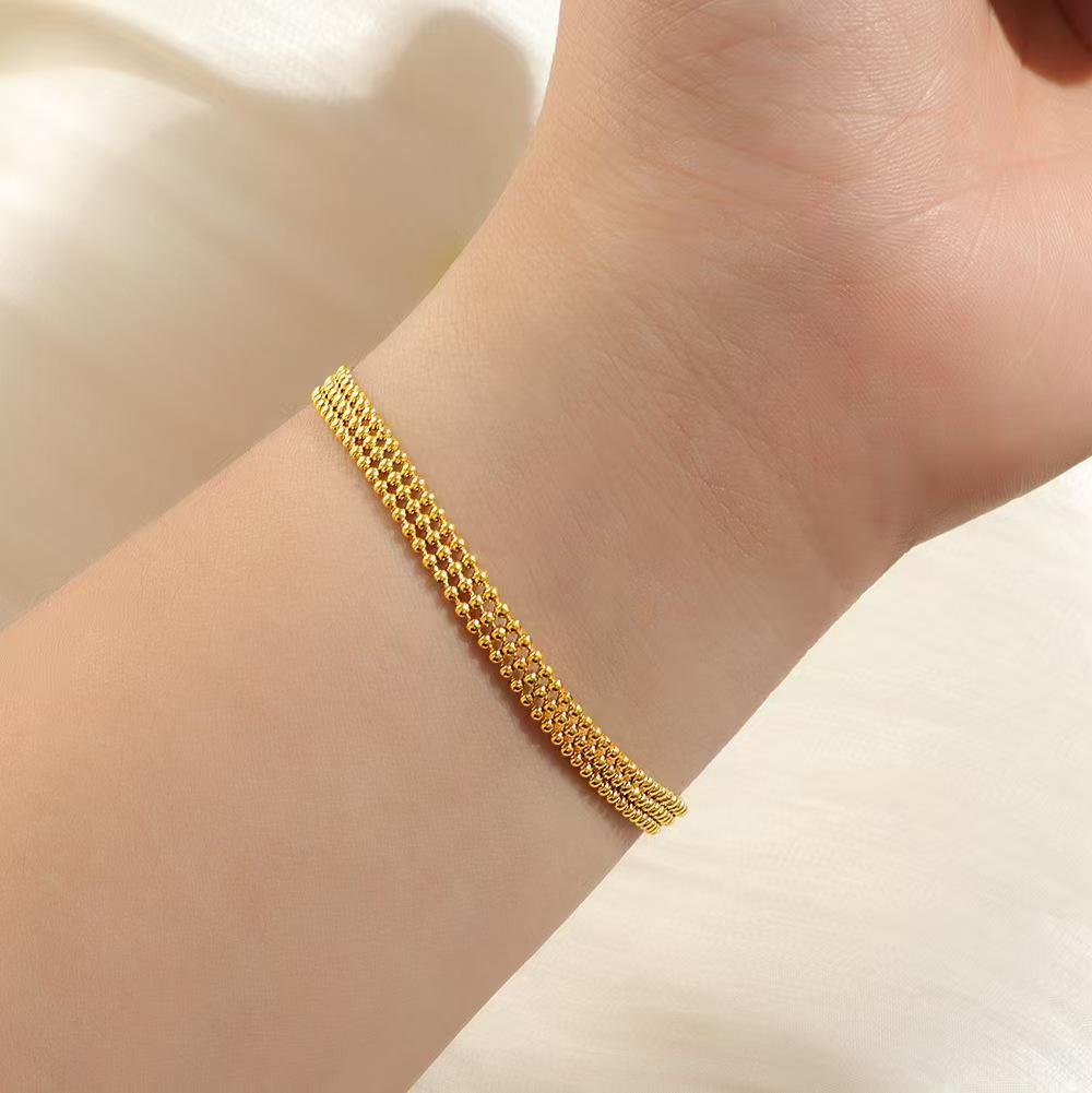 18K Gold Trendy Cuban Link Necklace: European & American Style, Non-Fading, Fashionable Personalized Chain, High-End Jewelry.