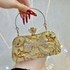 Fashion Musical Note Evening Clutch Purse Luxury Glitter Ladies Bow Design Diamond Studded Handbag Wedding Bridal Crossbody Bags