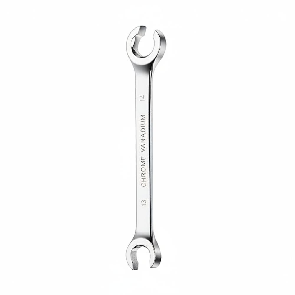 Hand Tool 8-19mm Flare Nut Wrench Mirror Finish Open Ring Brake Line Wrench Double Head High Torque Wrench Car Repair
