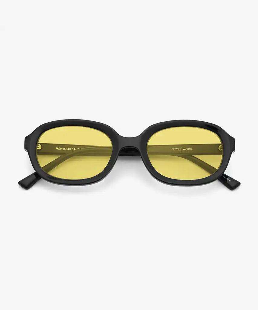 Seutailwokeu Yellow Tint Oval Style Work Tr90-16 C1_Ye Style Work Sunglasses