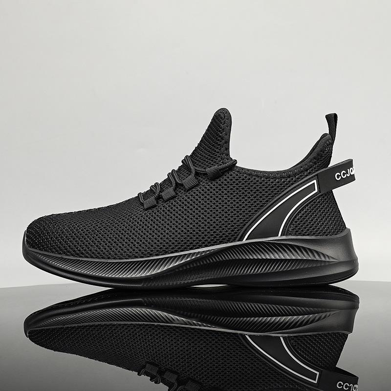 Sports Shoes for Men Shoes Sneakers Black Shoes Casual Men Knit Sneakers Breathable Athletic Running Walking Gym Shoes