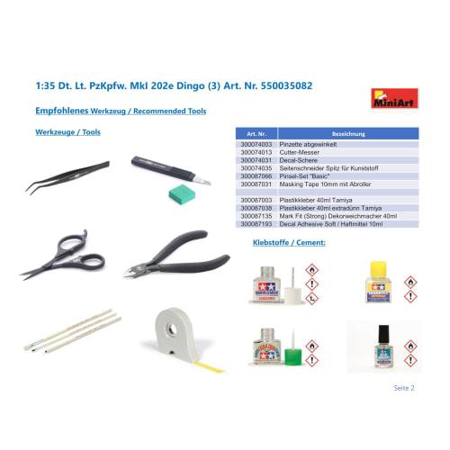 Miniart 1/35 Dingo Mk1 Pz.Kpfw.Mk.1 202e Plastic Model