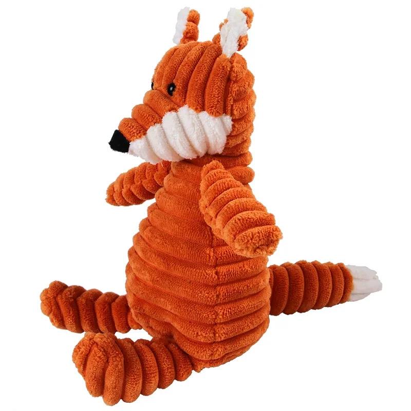 Durable Dog Chew Toys for Aggressive Chewers Large Dogs Interactive Squeaky Plush Monkey Pig Puppy Teething Molar Cleaning
