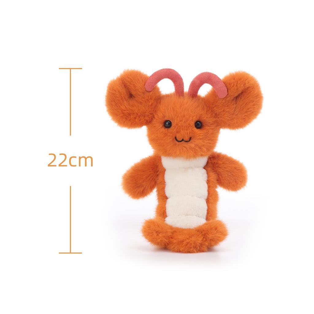 Apricot Lamb Lazy Lobster Plush Toy for Kids, Soft and Cute, Fluffy Lazy Lobster for Girls and Boys, 22cm