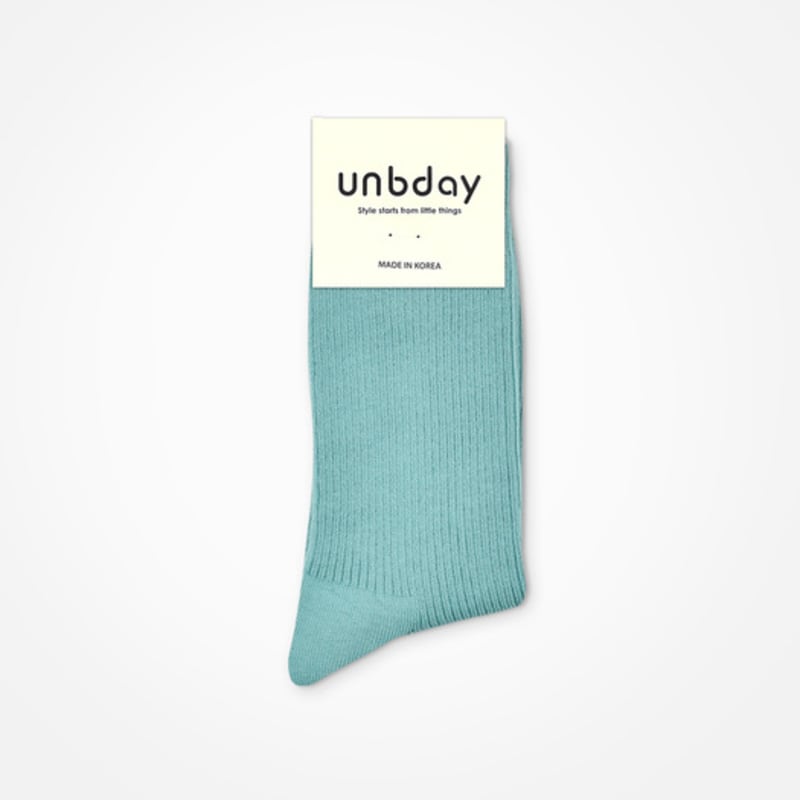 UNBDAY Women's 2-1 Gold Color Socks - Mint