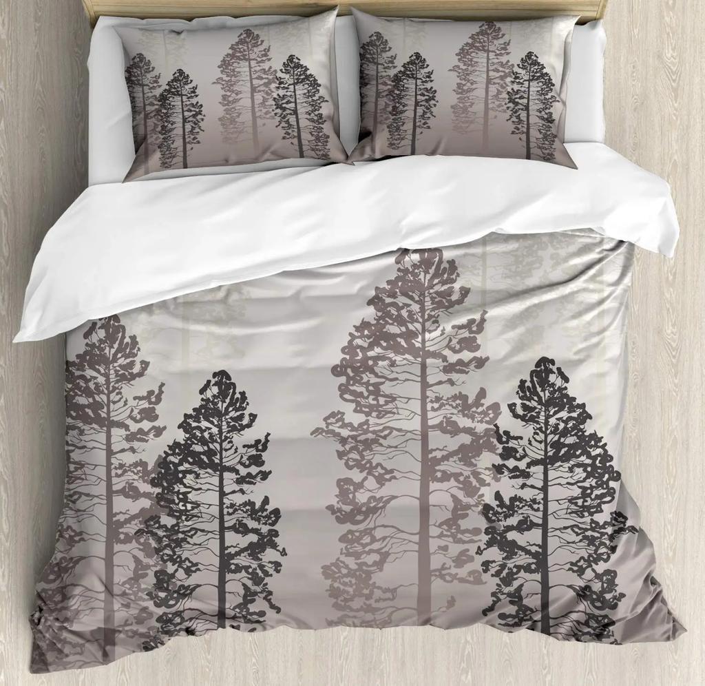 Forest King Queen Duvet Cover Beautiful Natural Scenery Bedding Set For Teens Adults Sunset Tree Landscape Polyester Quilt Cover