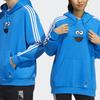 Adidas Neo Sesame Street Collab U Ss Hdy Bluza z kapturem typu pulower z nadrukiem na klatce piersiowej Unisexowa bluza z kapturem Niebieska HD7297