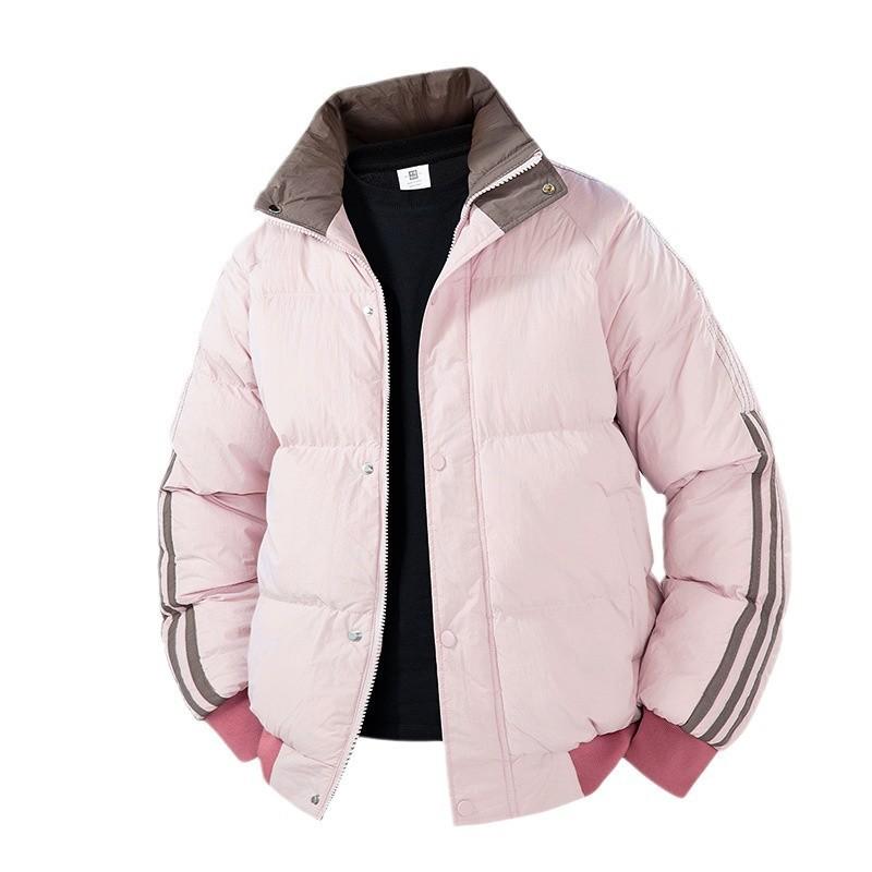 Men's winter fashion casual stand-up collar 2025 winter new thickened cotton-padded clothes men's and women's same stand-up collar warm bread clothes
