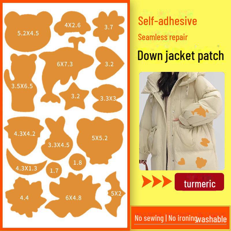 Cartoon Self-Adhesive Down Jacket Repair Patches - Stylish, Durable & Cost-Effective